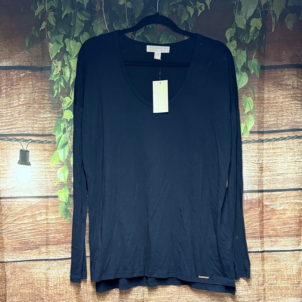 🆕Michael Kors Black Long Sleeve Blouse